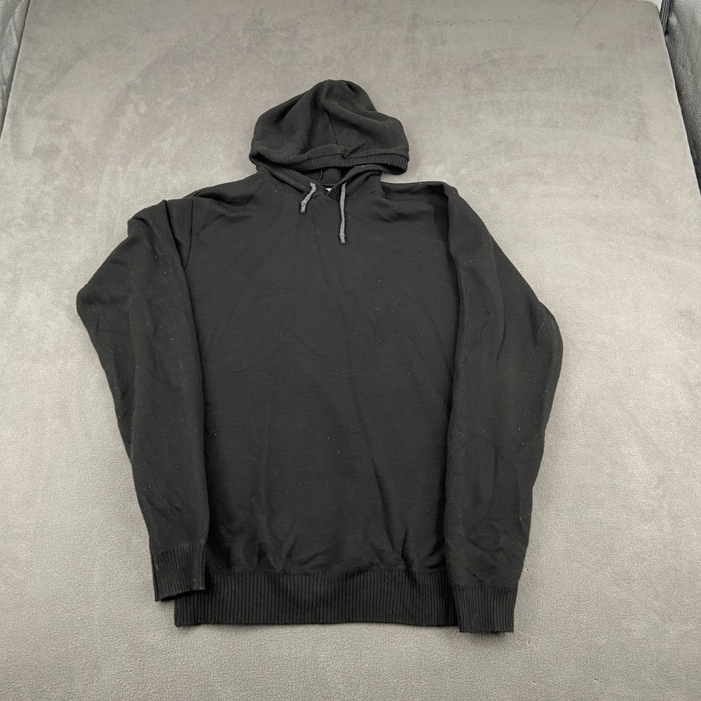 Vintage Y2K Ecko Unltd‎ Blank Hoodie Sz 2XL Black Acrylic Standard Fit Ribbed